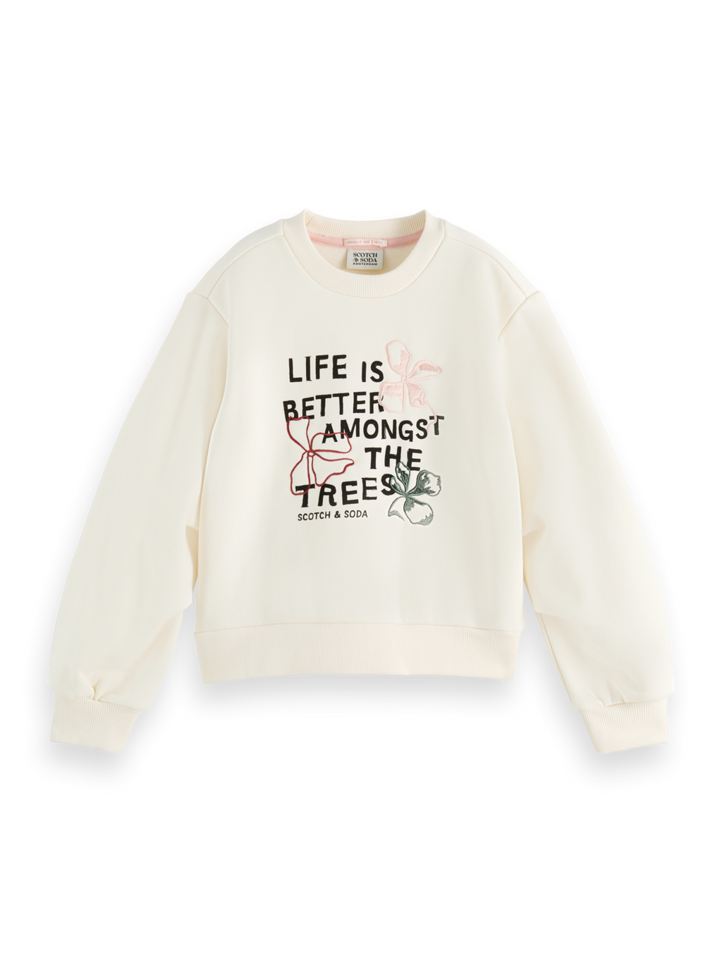 Girls Printed Crewneck