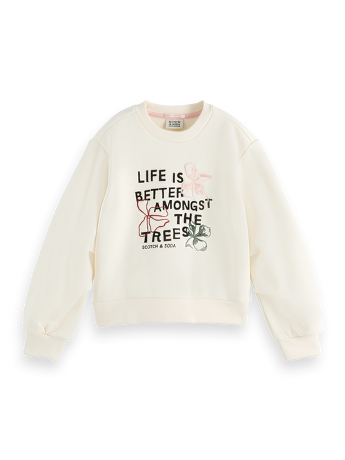 Relaxed-fit crewneck with front artwork