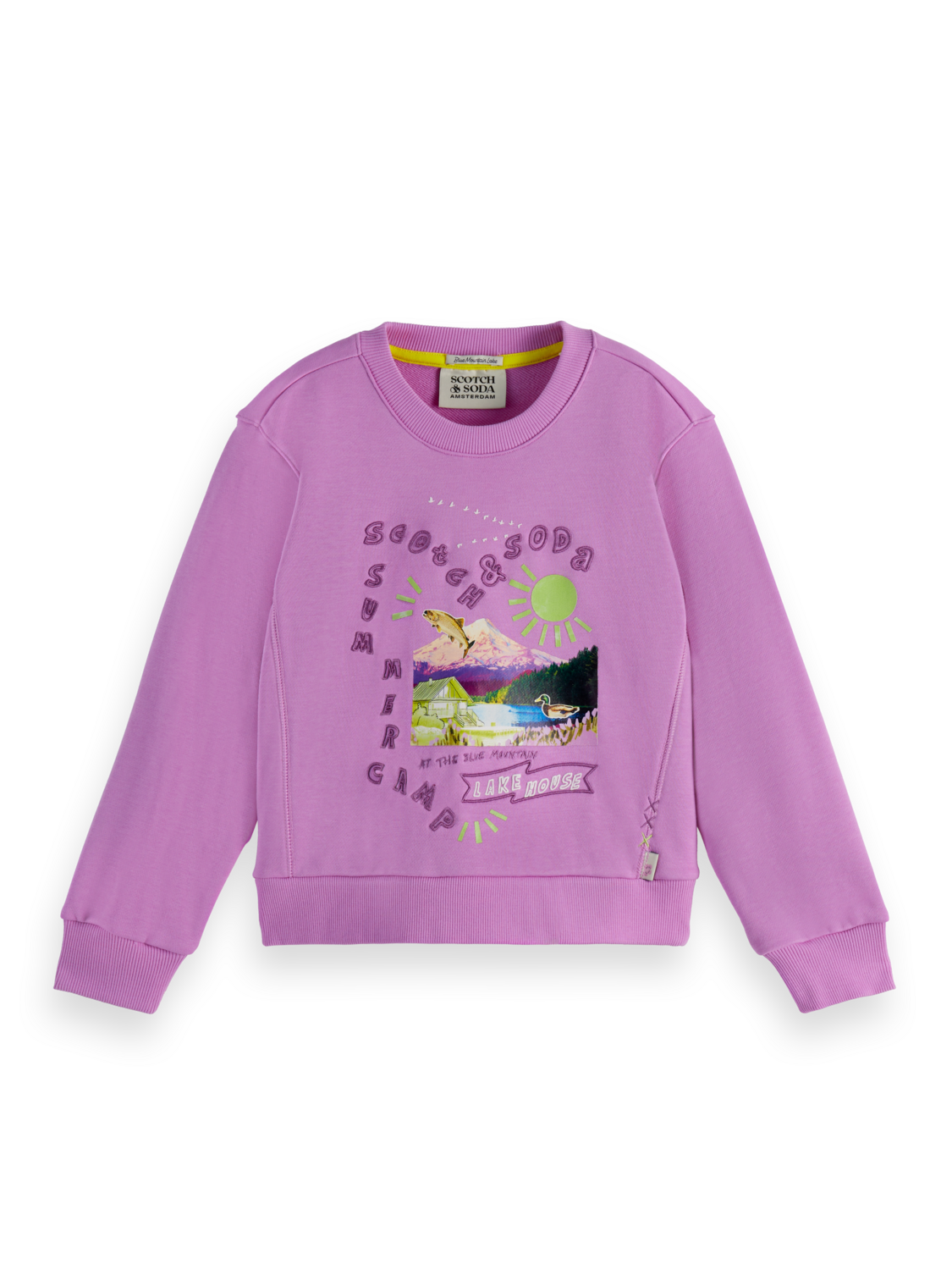 Girls Printed Crewneck