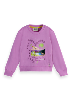 Regular-fit crewneck with front artwork