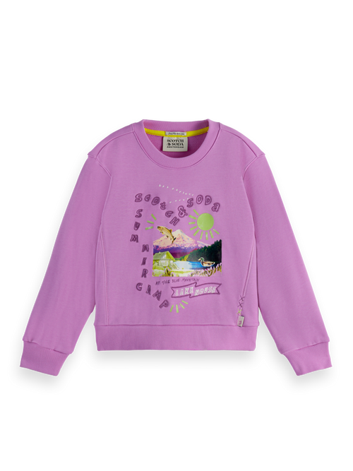 Regular-fit crewneck with front artwork