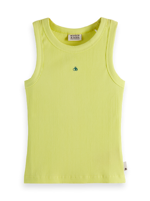 Baby rib slim-fit tank top