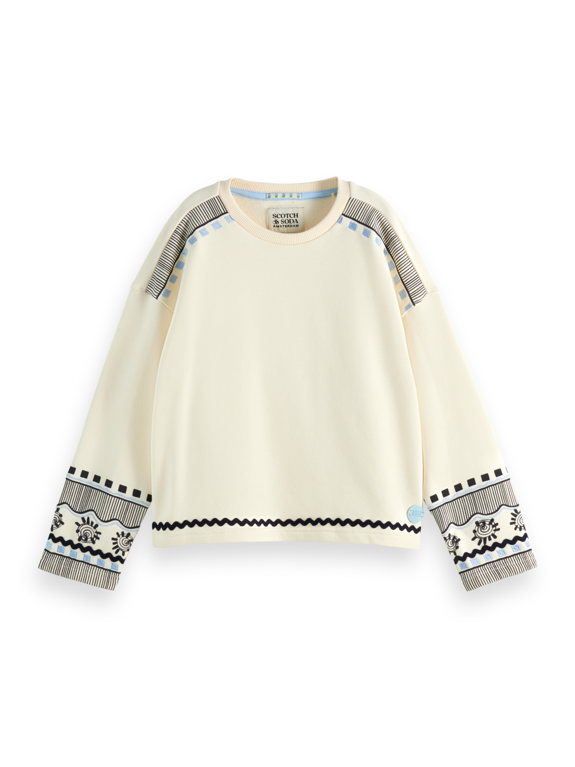 Girls Embroidered Crewneck