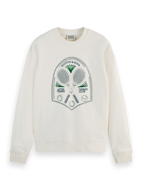 Embroidered chest artwork relaxed fit sweatshirt