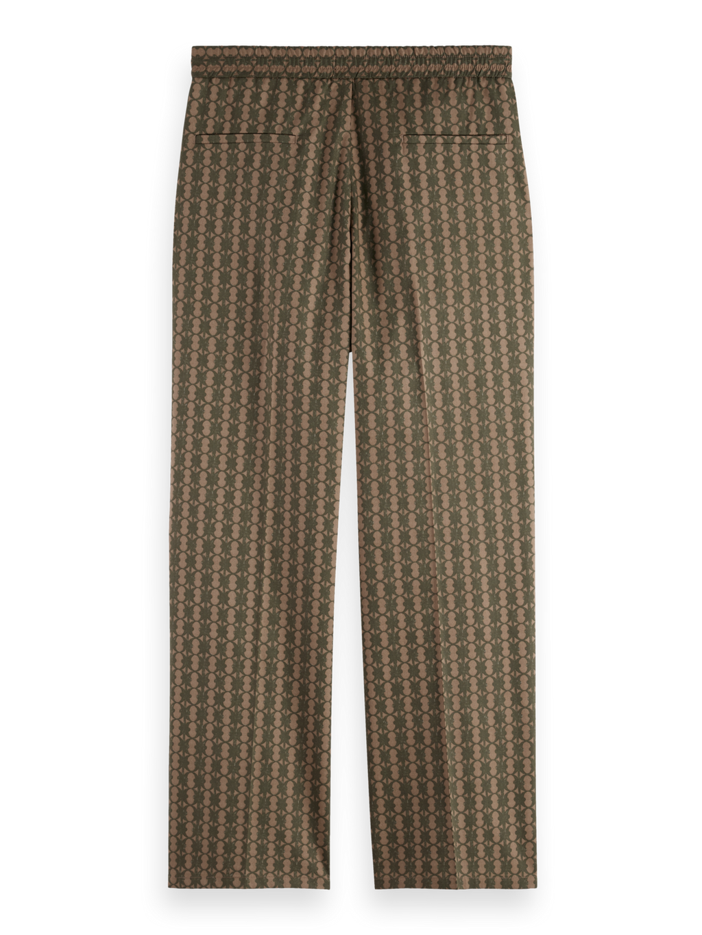 printed cotton-blend jogger