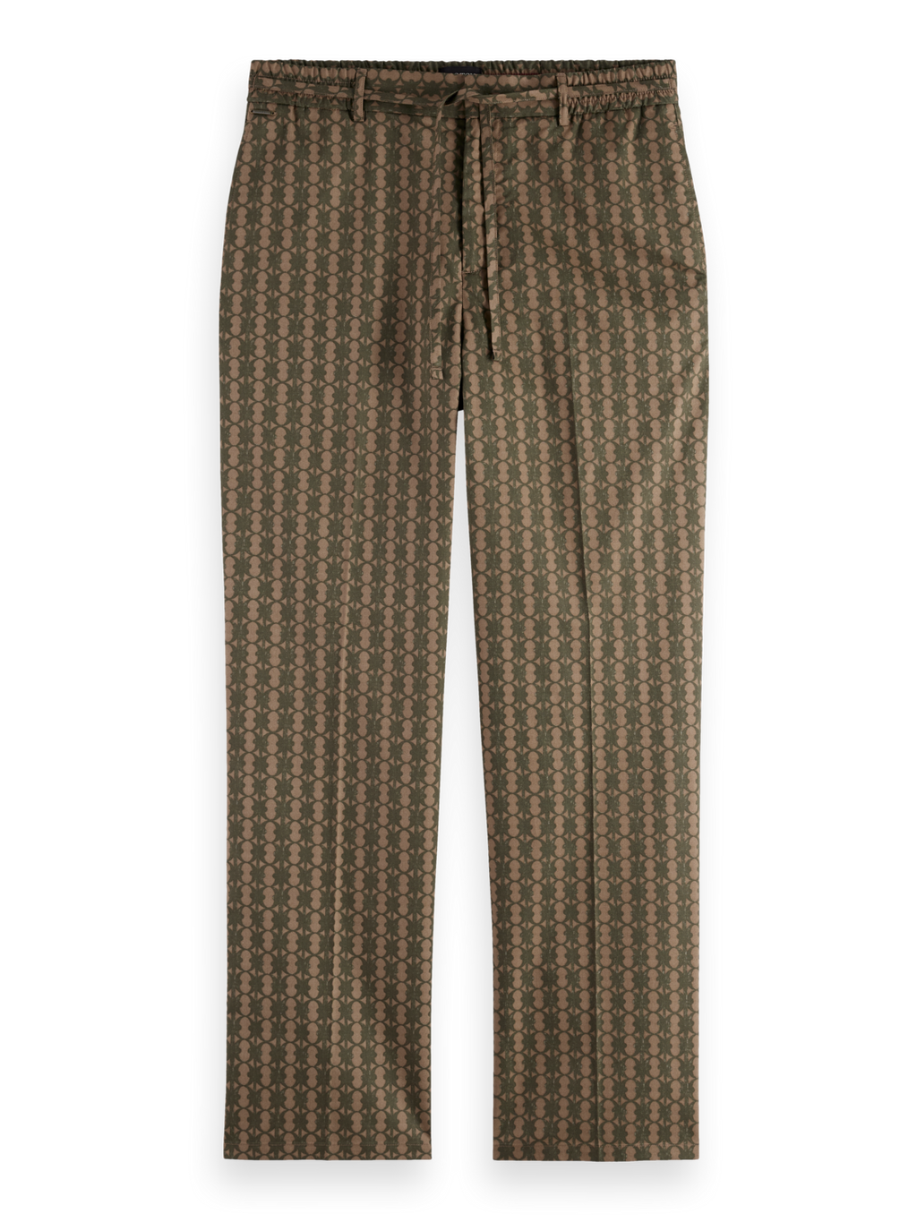 printed cotton-blend jogger