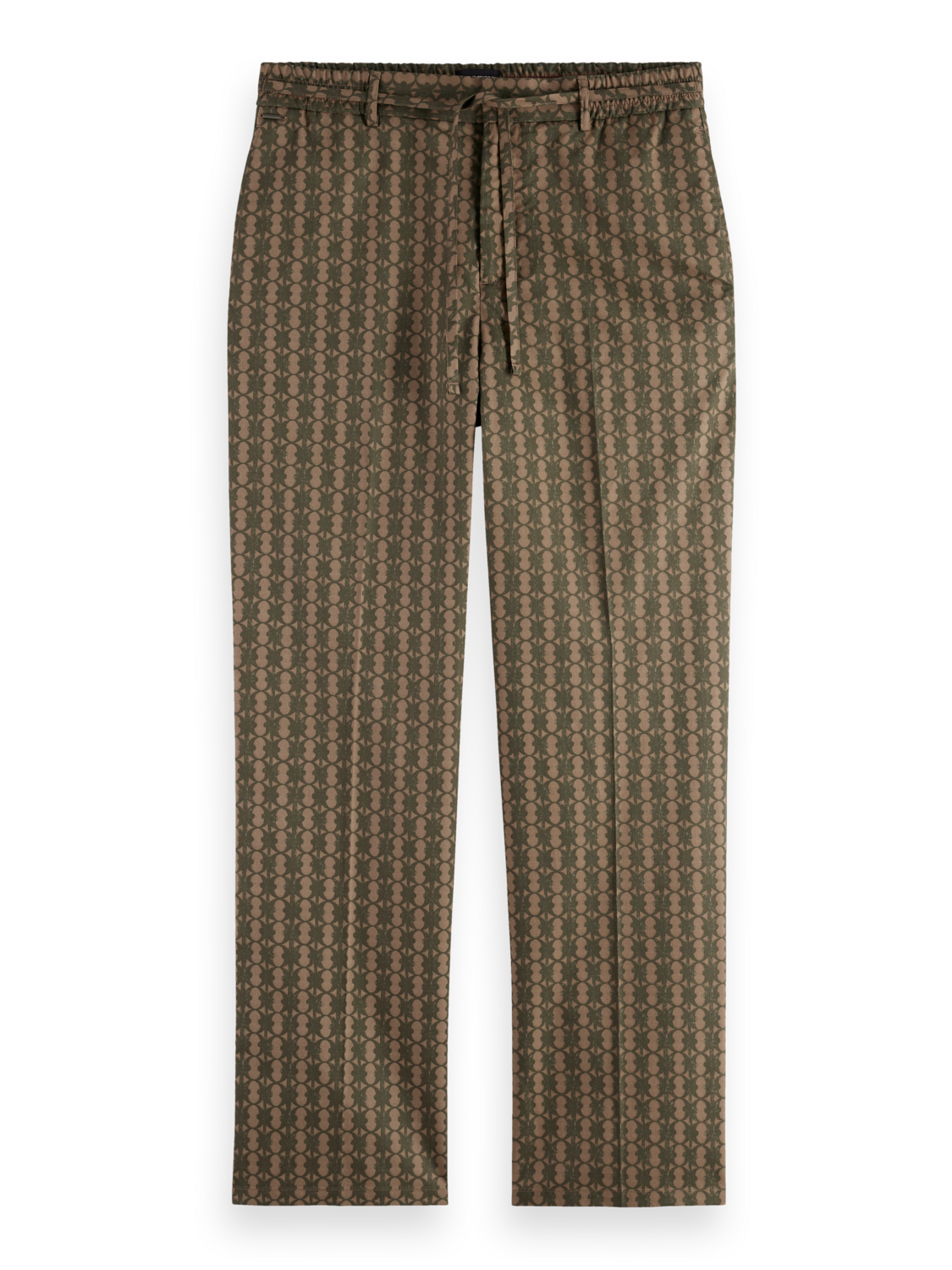 printed cotton-blend jogger