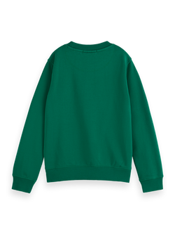 Regular-fit crewneck with chest artwork