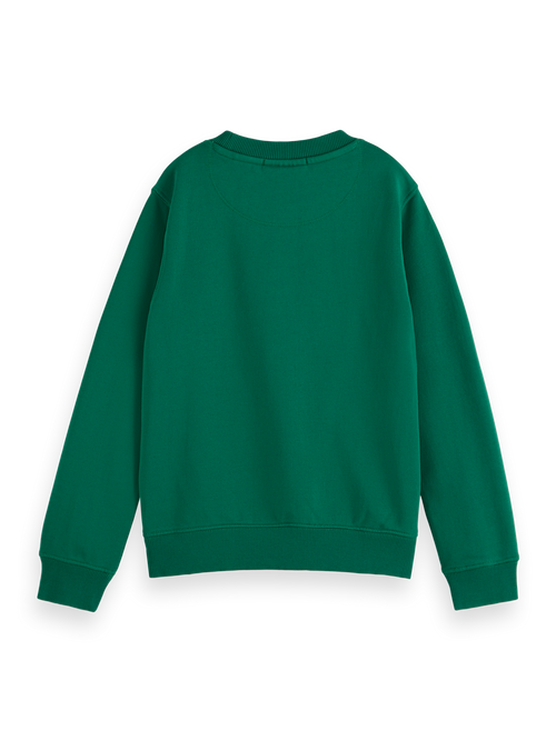 Regular-fit crewneck with chest artwork