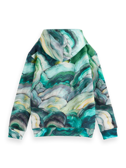 Relaxed-fit all-over printed hoodie