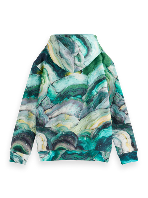 Relaxed-fit all-over printed hoodie