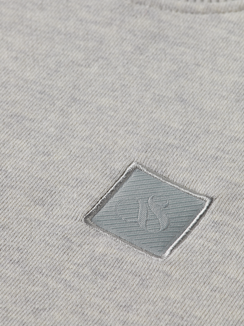 Regular-fit logo badge crewneck