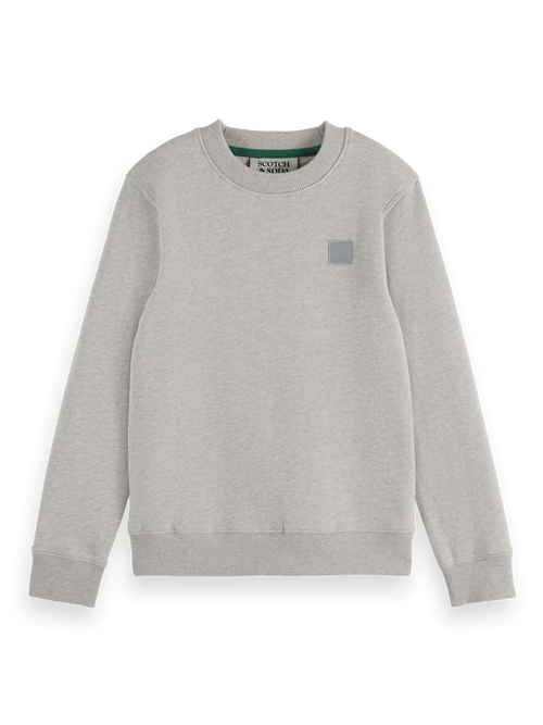 Regular-fit logo badge crewneck