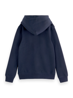 Regular-fit logo badge hoodie