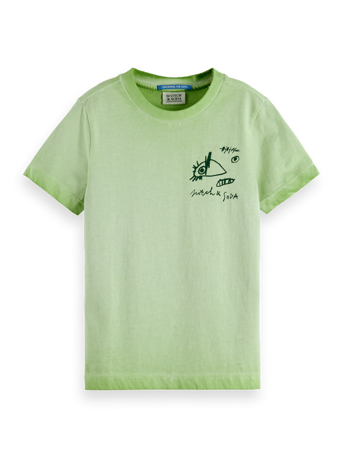 Regular-fit garment-dyed t-shirt with front artwork