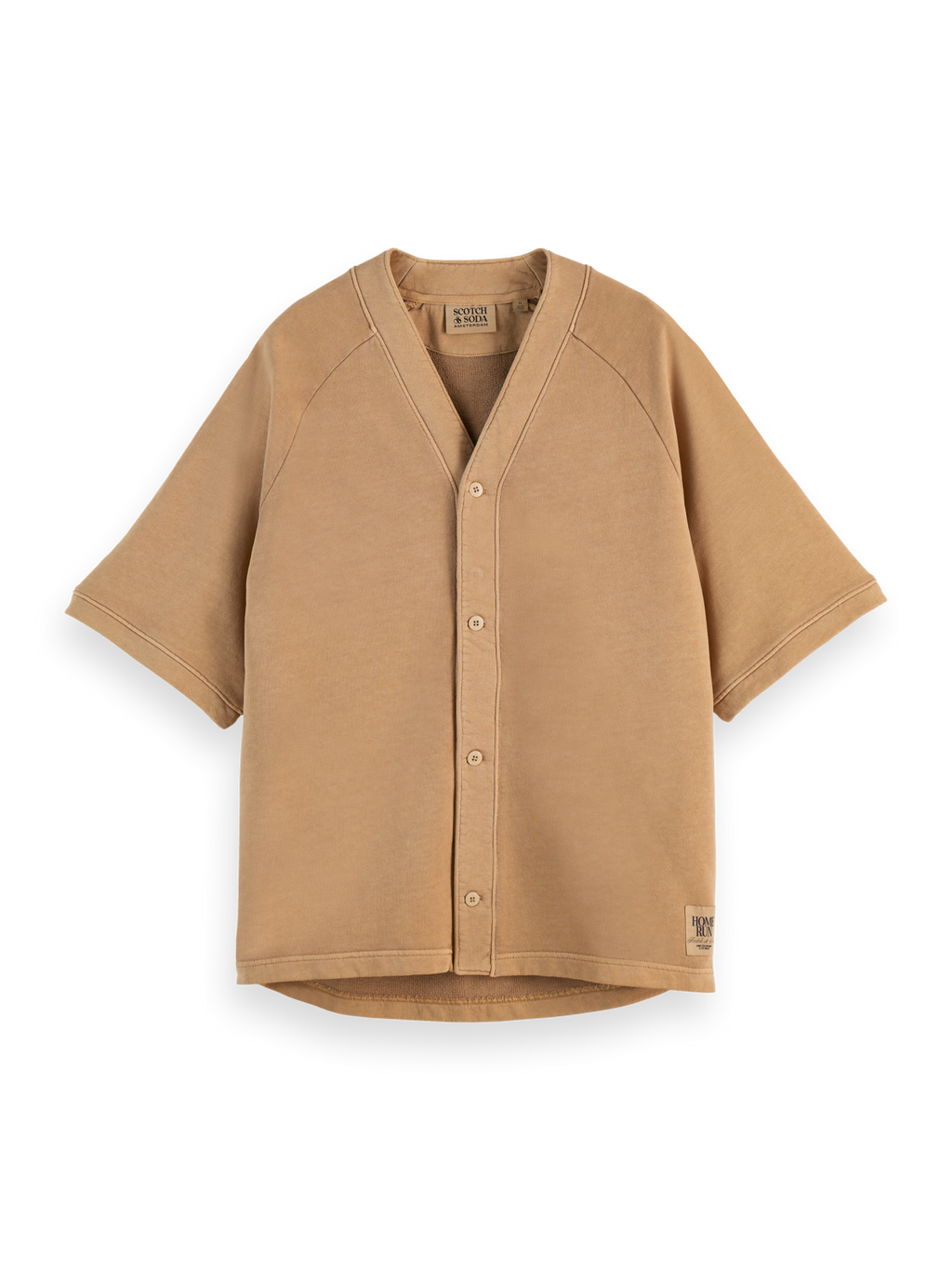 Baseball short sleeve sweatshirt