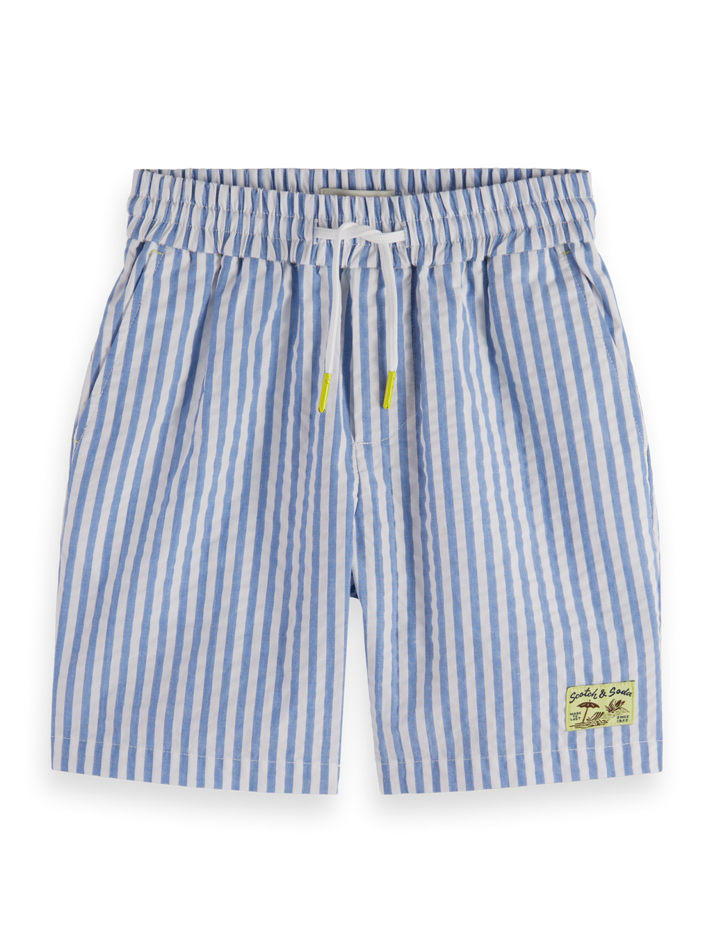 Seersucker Striped Shorts