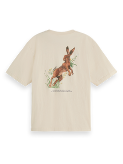 Washed artwork loose t-shirt