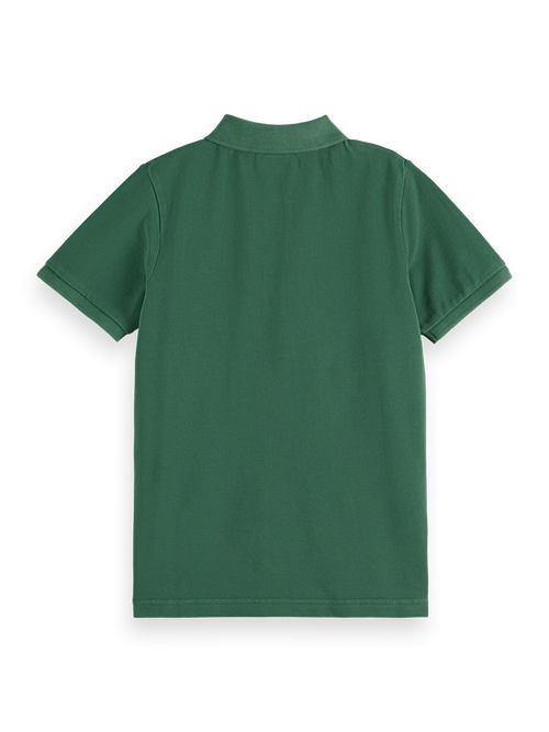 Garment-dyed pique polo