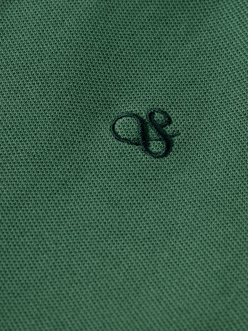 Garment-dyed pique polo