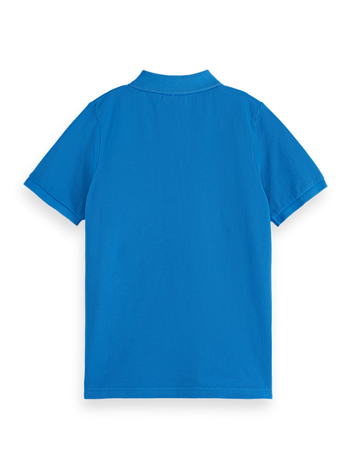 Garment-dyed pique polo