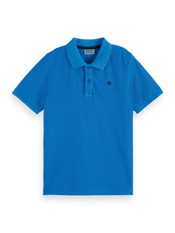 Garment-dyed pique polo