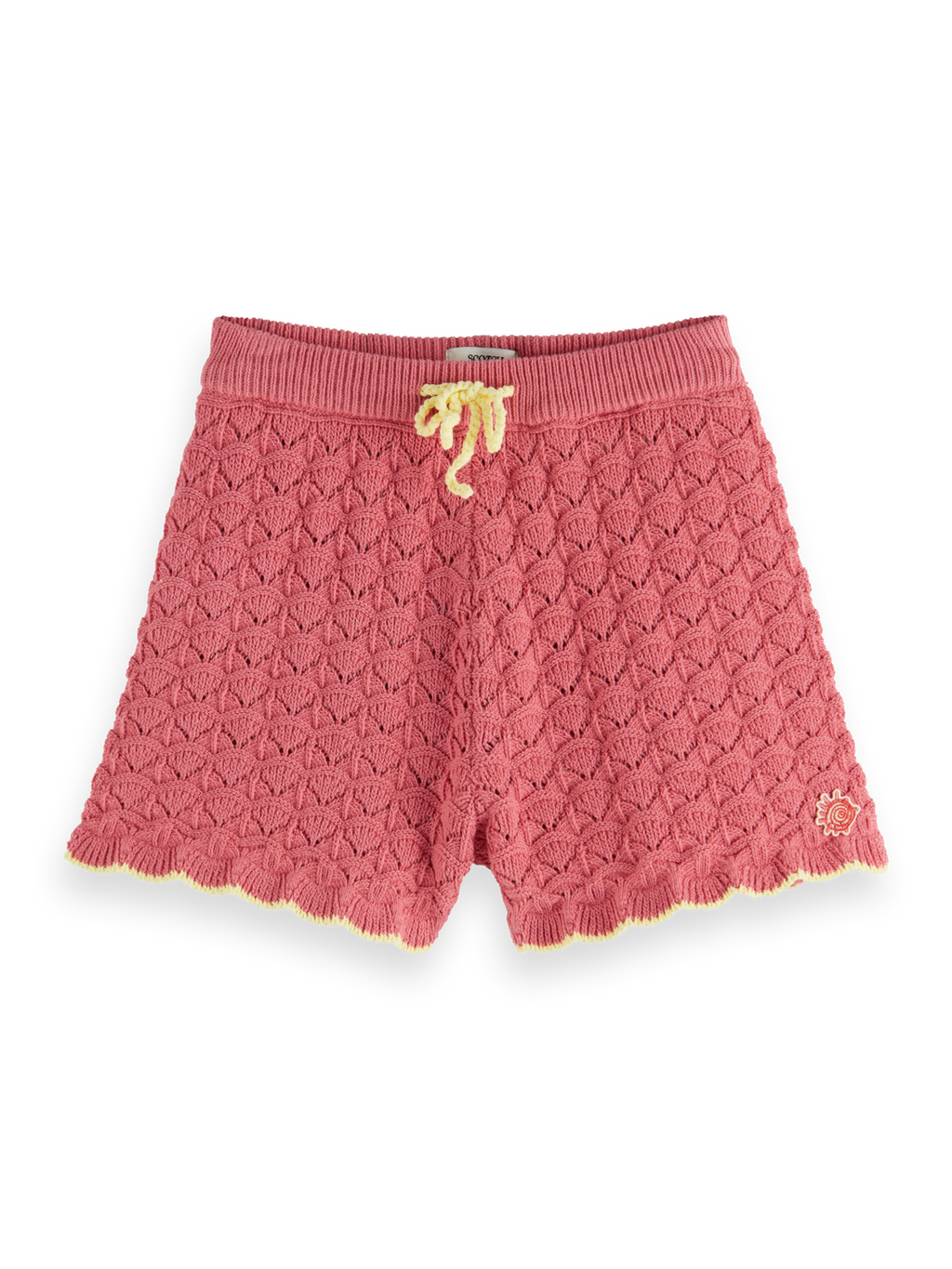 Girls Scalloped Knitted Shorts
