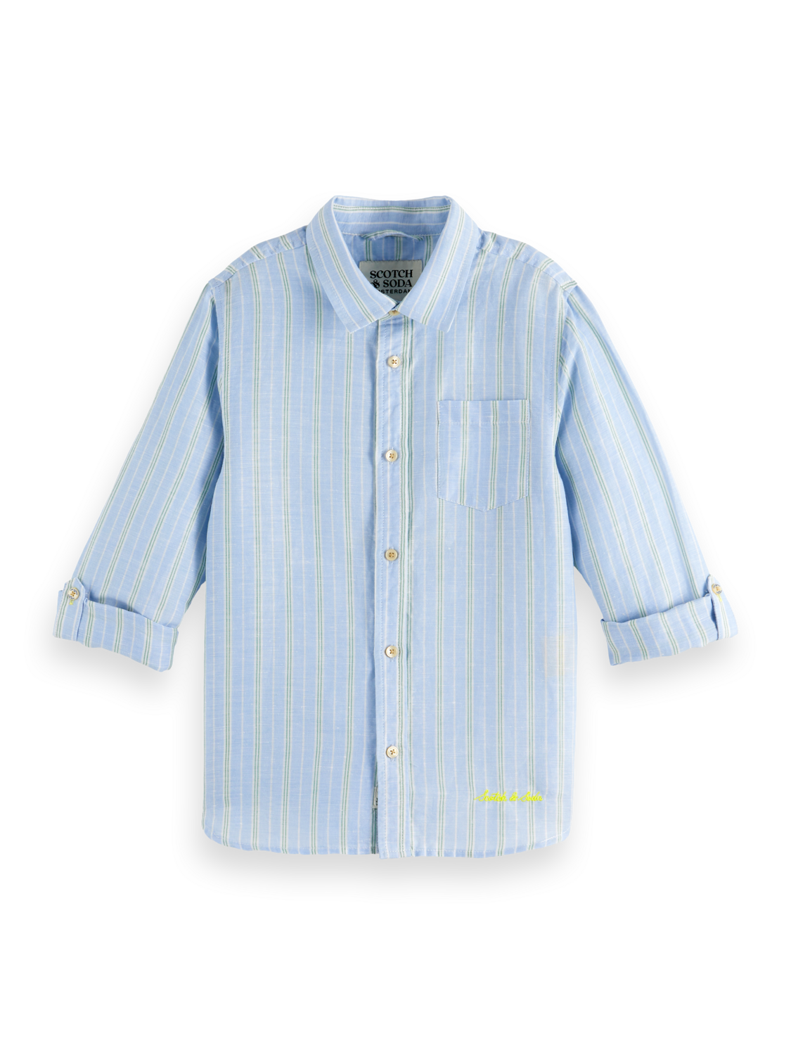 Boys Linen Blend Shirt