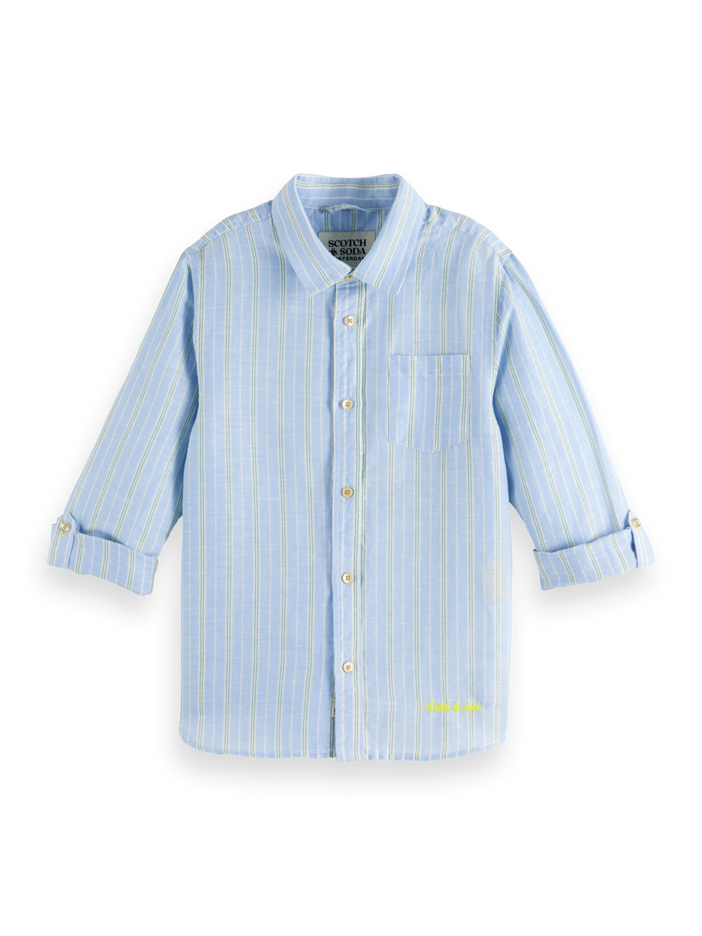 Boys Linen Blend Shirt