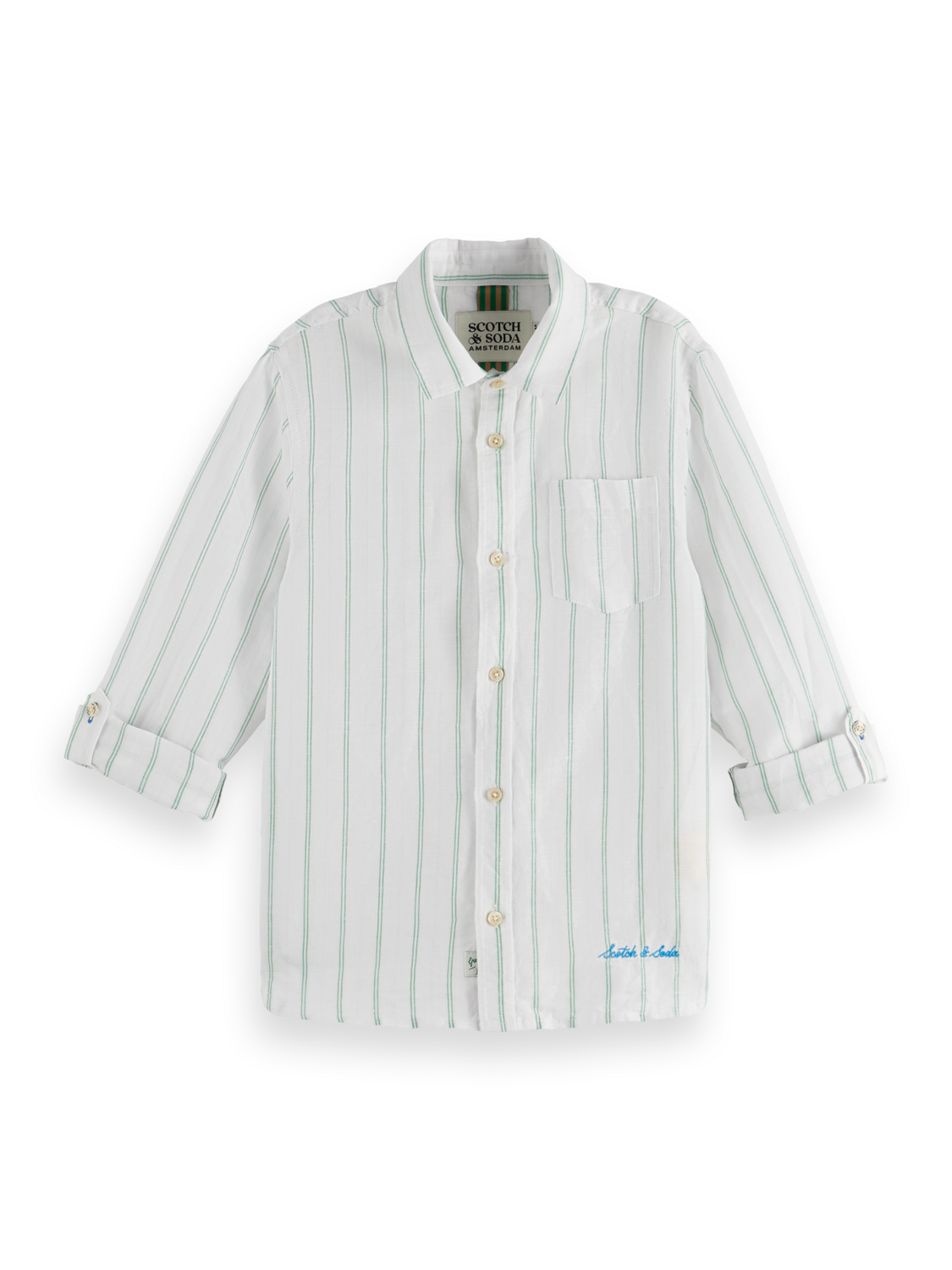 Boys Linen Blend Shirt