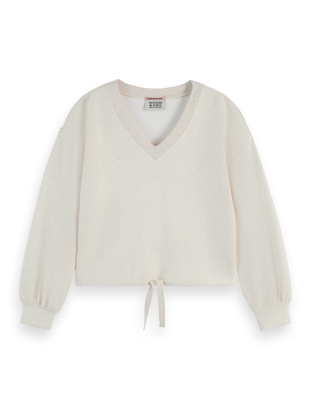 V-neck modal sweatshirt