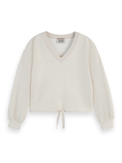 V-neck modal sweatshirt