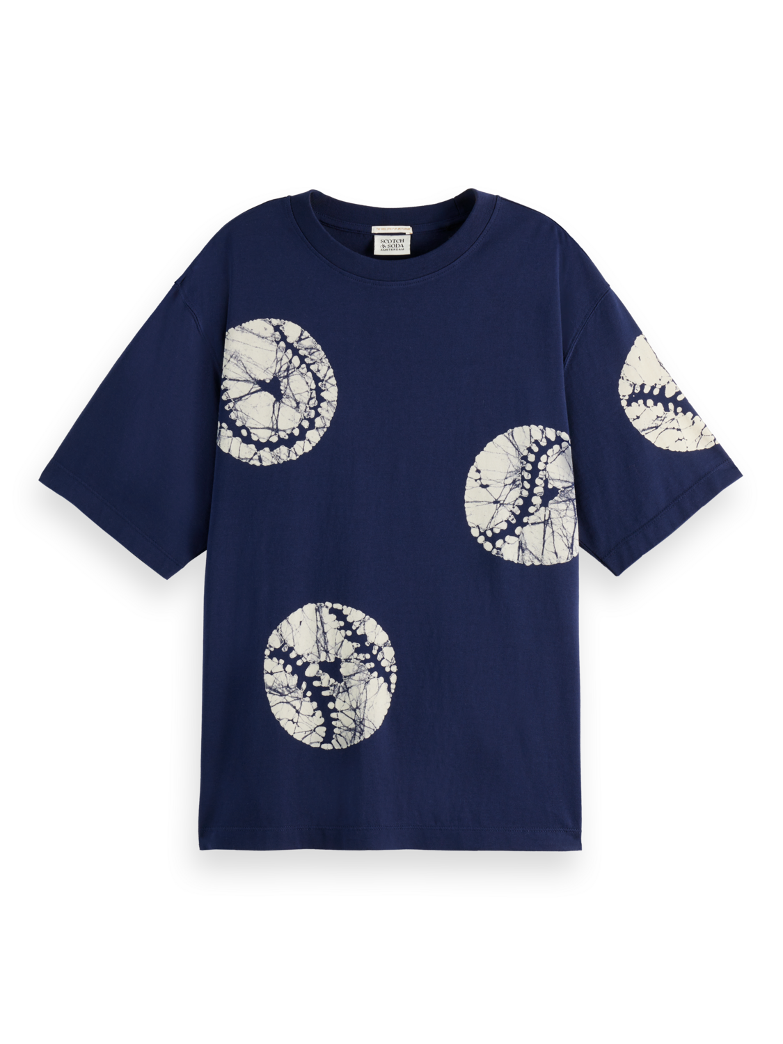 Batik baseball loose t-shirt