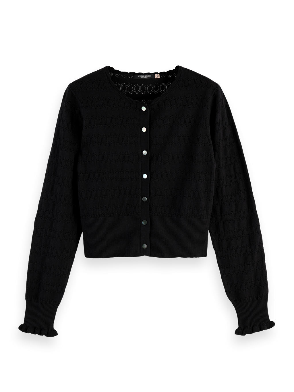 Pointelle cardigan