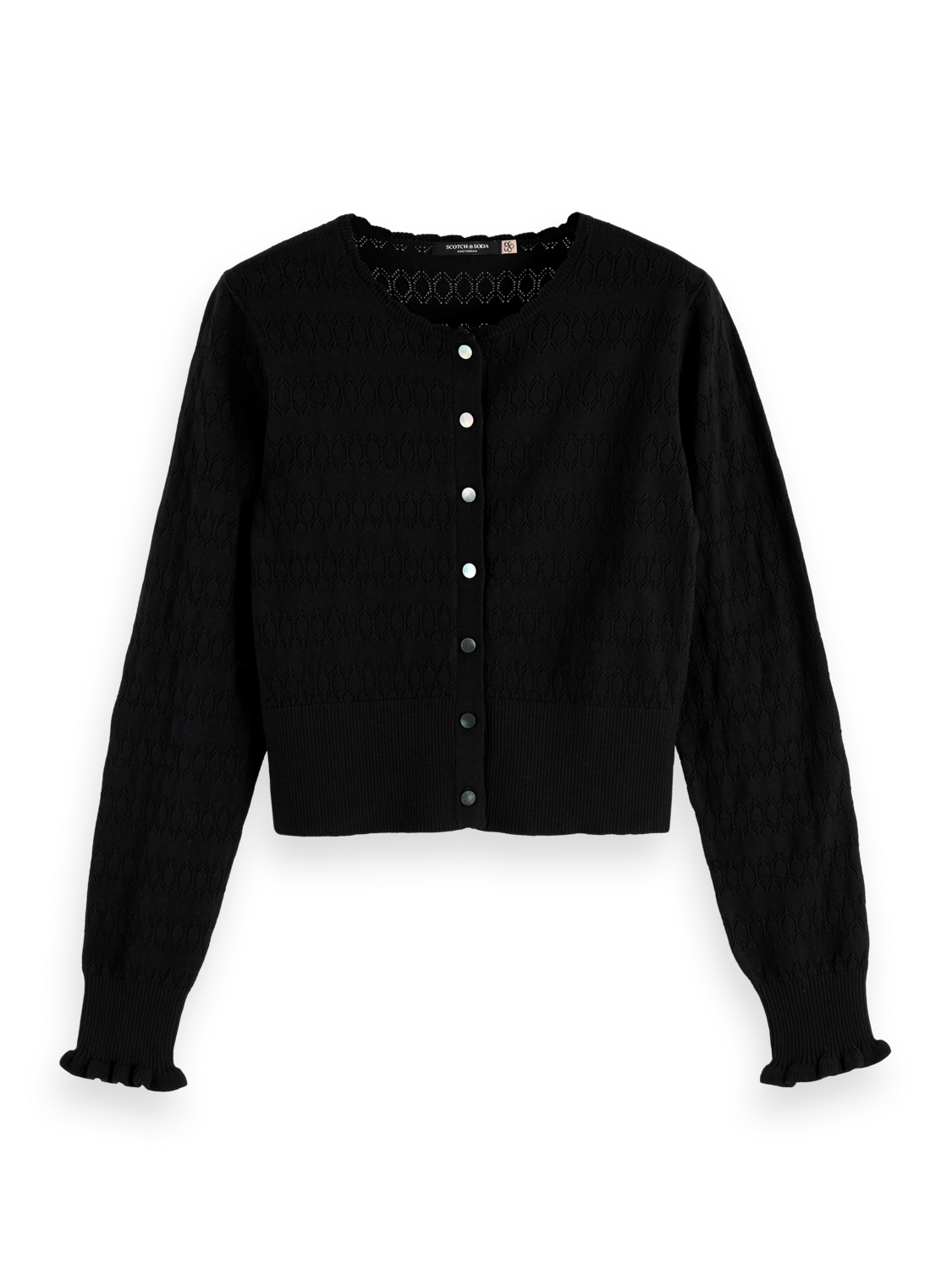 Pointelle cardigan