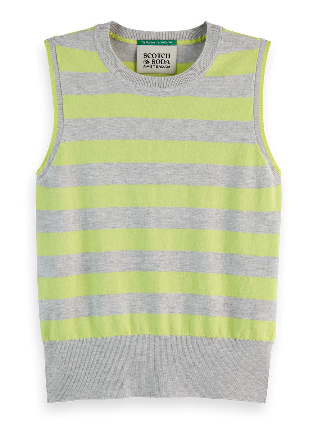 Crew neck relaxed knitted tank