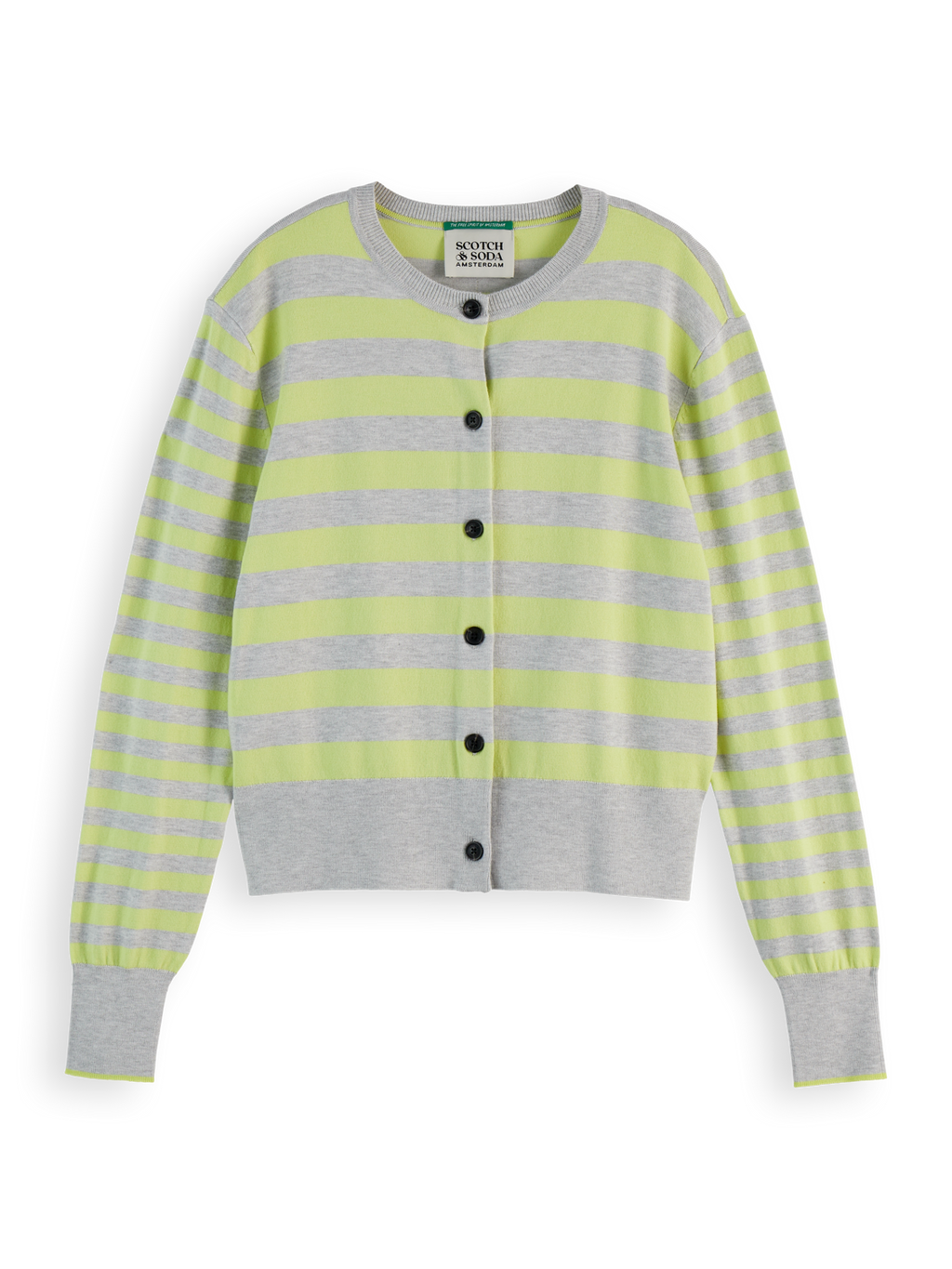 Crew neck relaxed cardigan