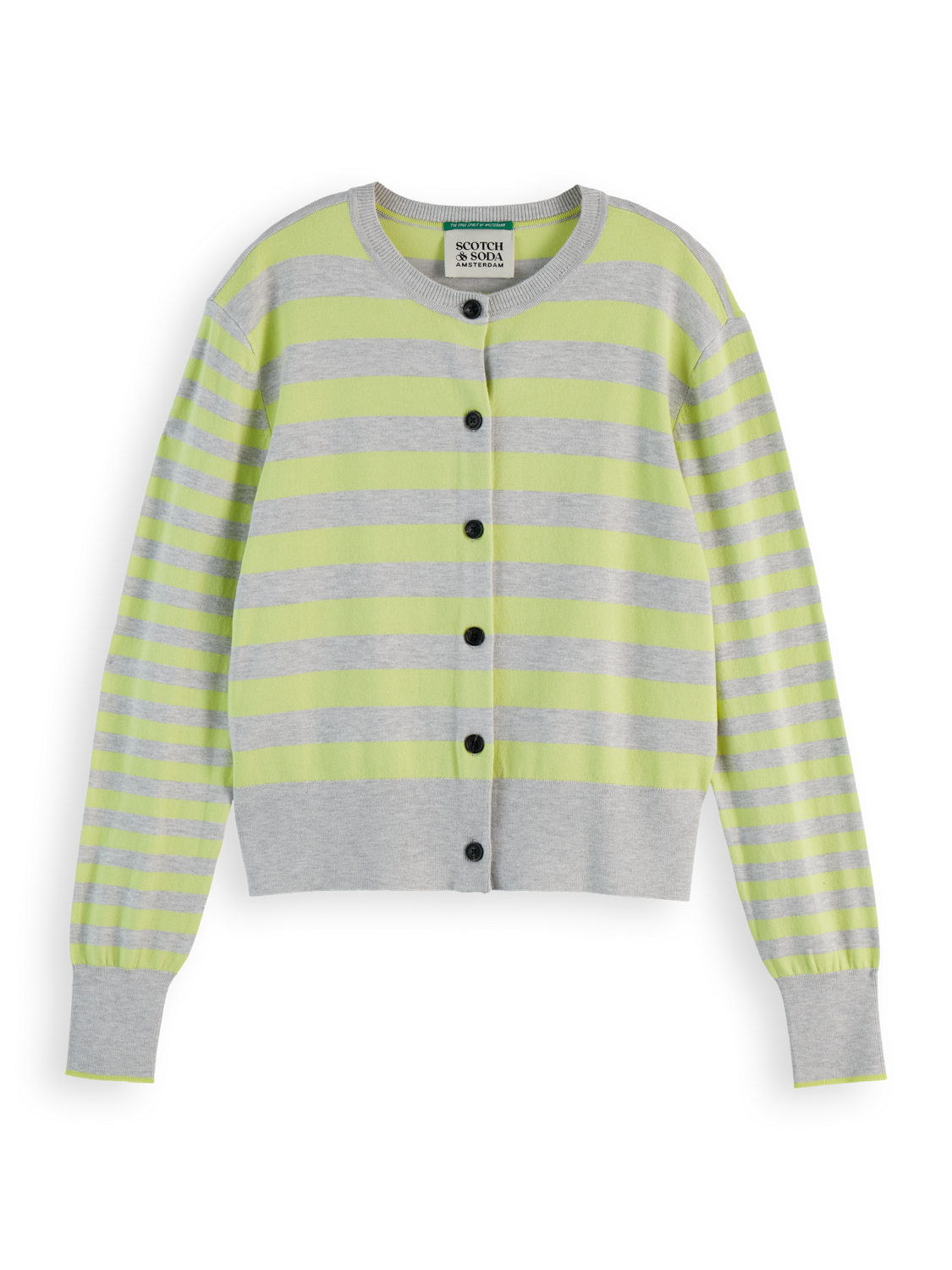 Crew neck relaxed cardigan