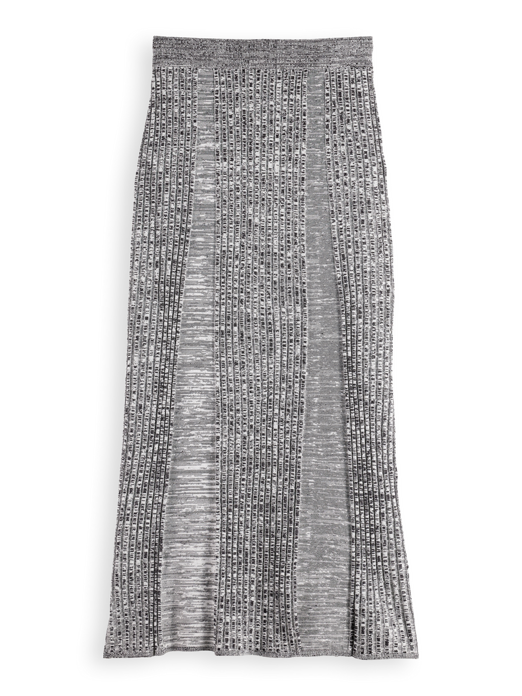 Maxi ribbed knitted skirt