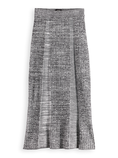 Maxi ribbed knitted skirt