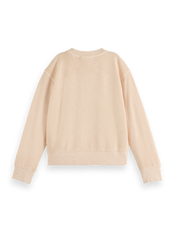 Relaxed-fit garment-dyed crewneck with front artwork