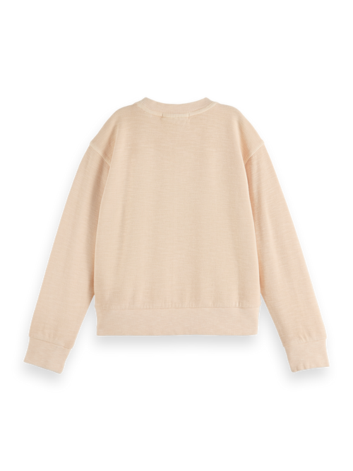 Relaxed-fit garment-dyed crewneck with front artwork