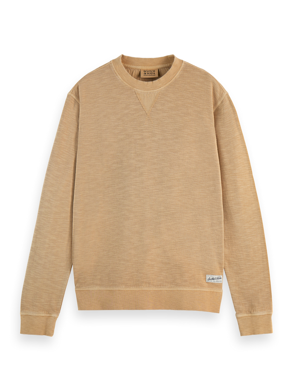Garment dye structured sweatshirt