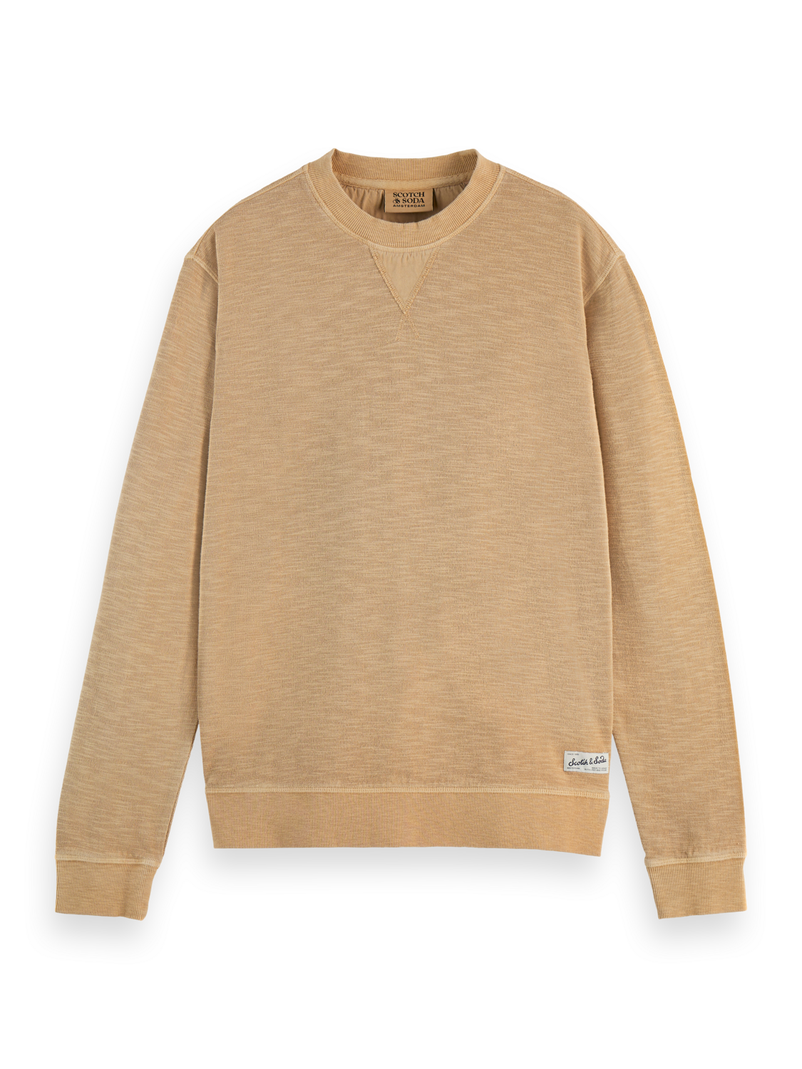 Garment dye structured sweatshirt