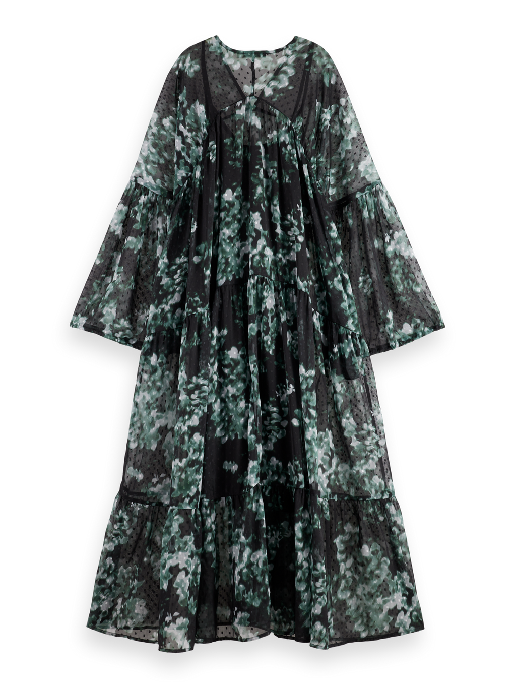 Printed Fil Coupe Maxi Dress