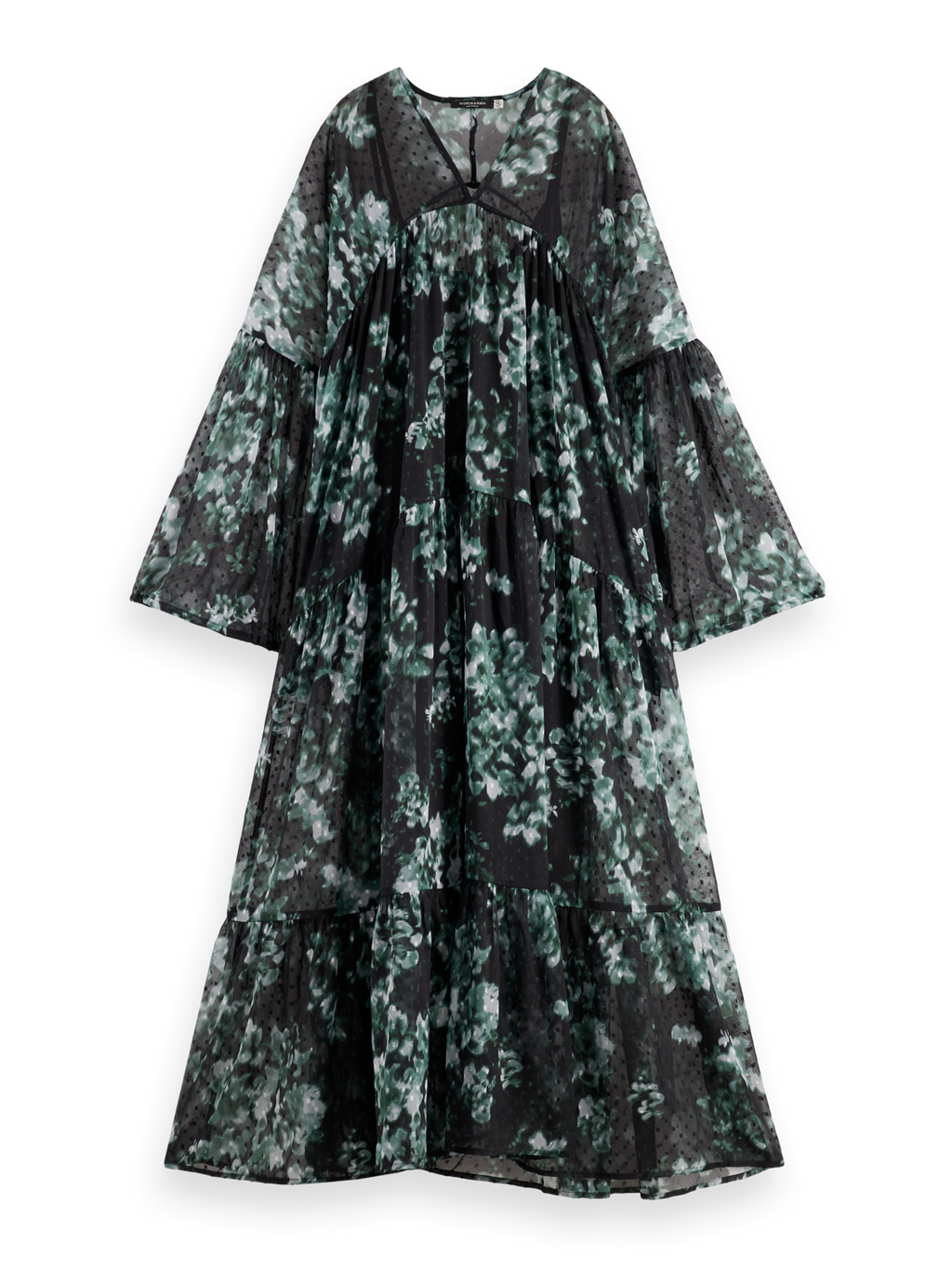 Printed Fil Coupe Maxi Dress