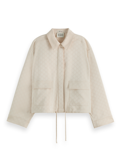 Satin Jacquard Utility Shirt