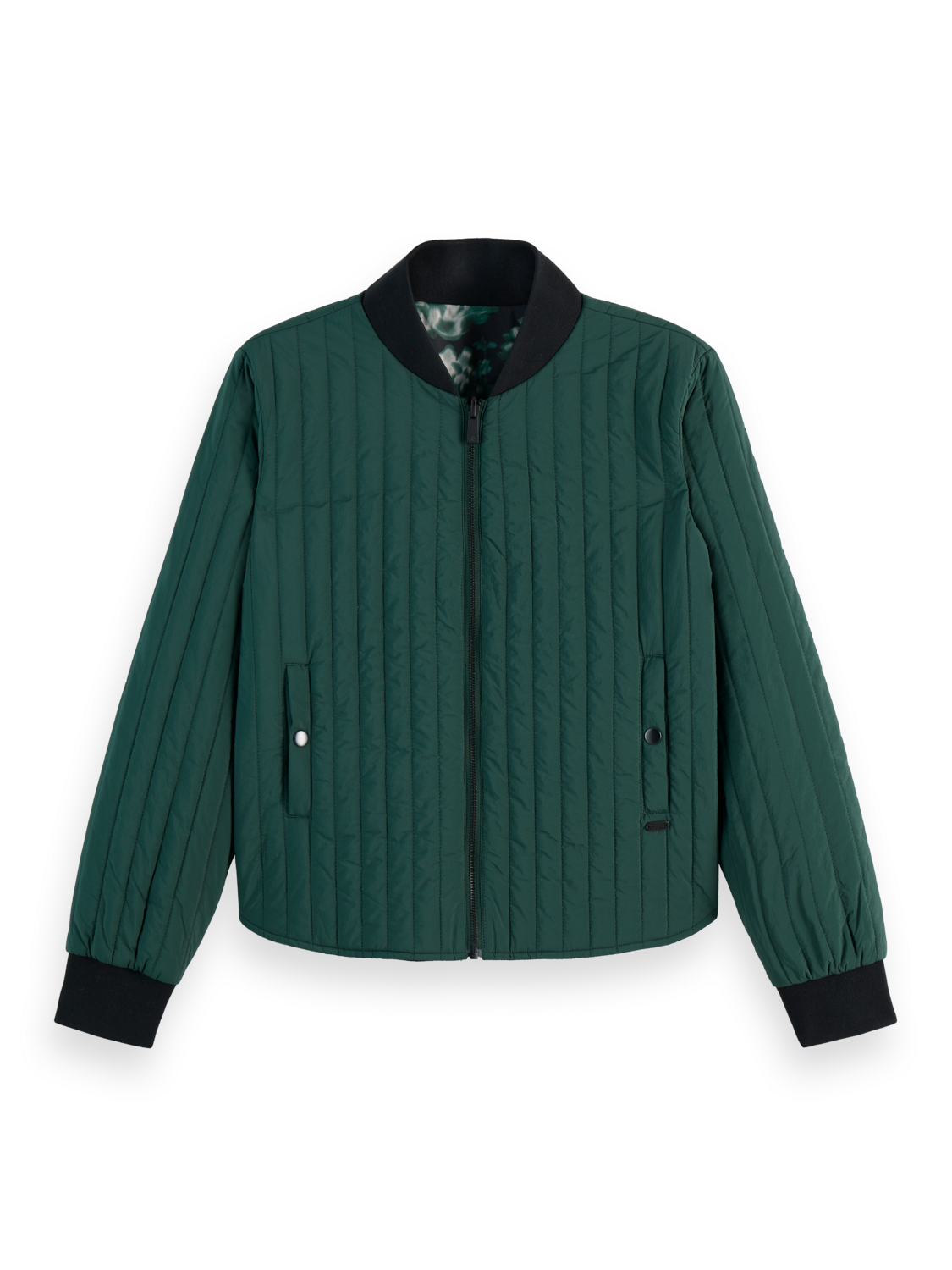 Reversible quilted bomber