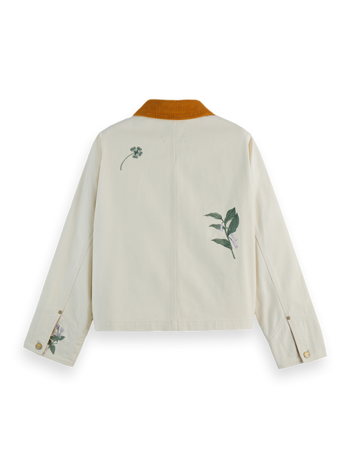 Workwear jacket with embroidery