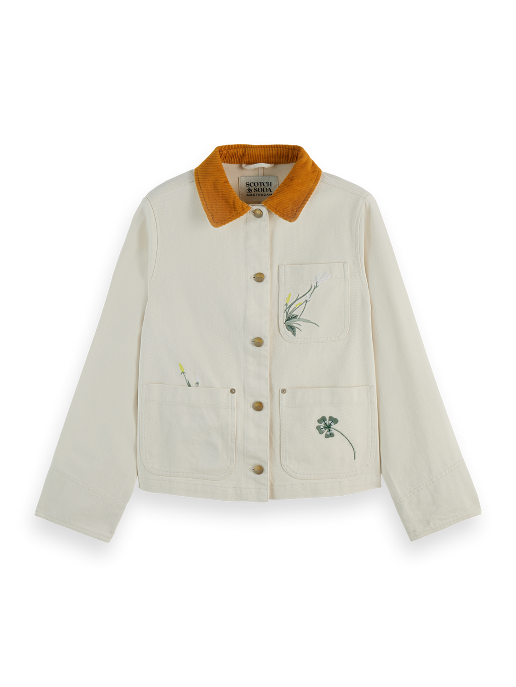Workwear jacket with embroidery